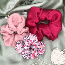 Chouchou / scrunchie Olivier rose