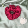 Chouchou / scrunchie satin Framboise