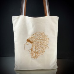 Totebag brodé Iroquois